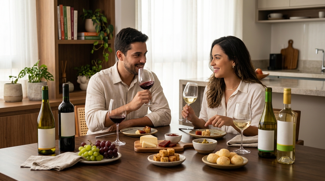 Ilustração: Dicas de Consumo e Harmonização para Vinhos em Lata Nacionais - Vinhos em Lata Brasileiros para Iniciantes: Praticidade e Sabor em 2026