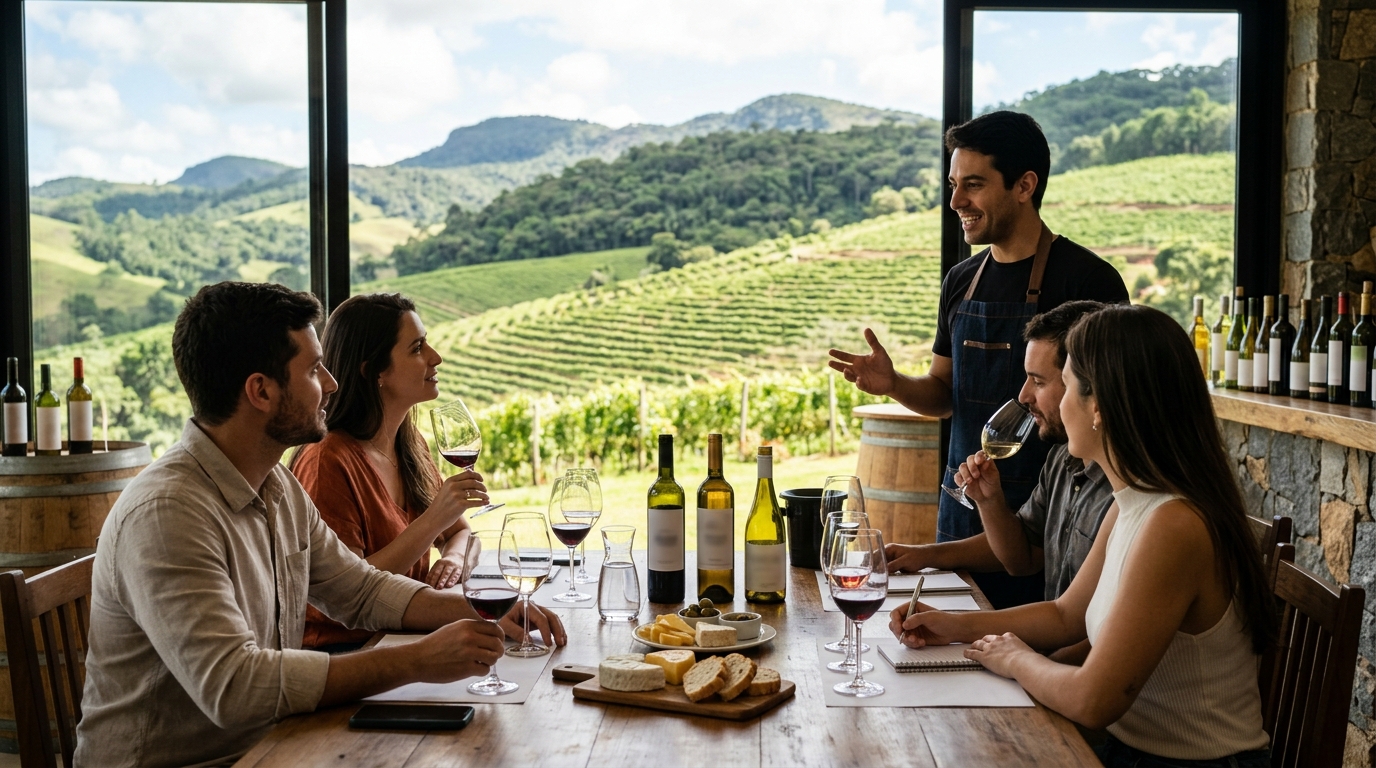 Ilustração: Principais Vinícolas da Mantiqueira de Minas Gerais para Iniciantes em 2026 - Vinhos da Mantiqueira de Minas Gerais para Iniciantes: Guia Essencial 2026