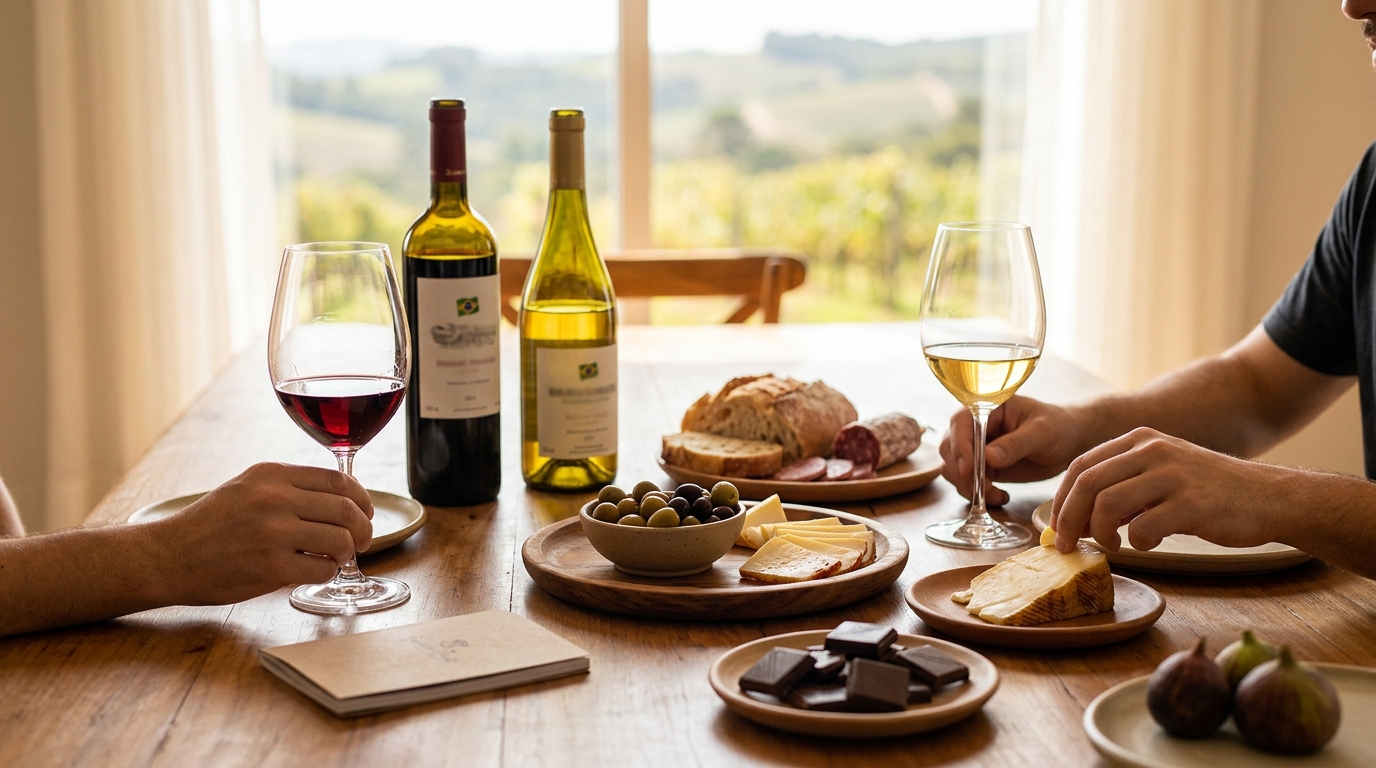 Ilustração: Harmonização Descomplicada: Vinhos da Mantiqueira e a Culinária Mineira - Vinhos da Mantiqueira de Minas Gerais para Iniciantes: Guia Essencial 2026