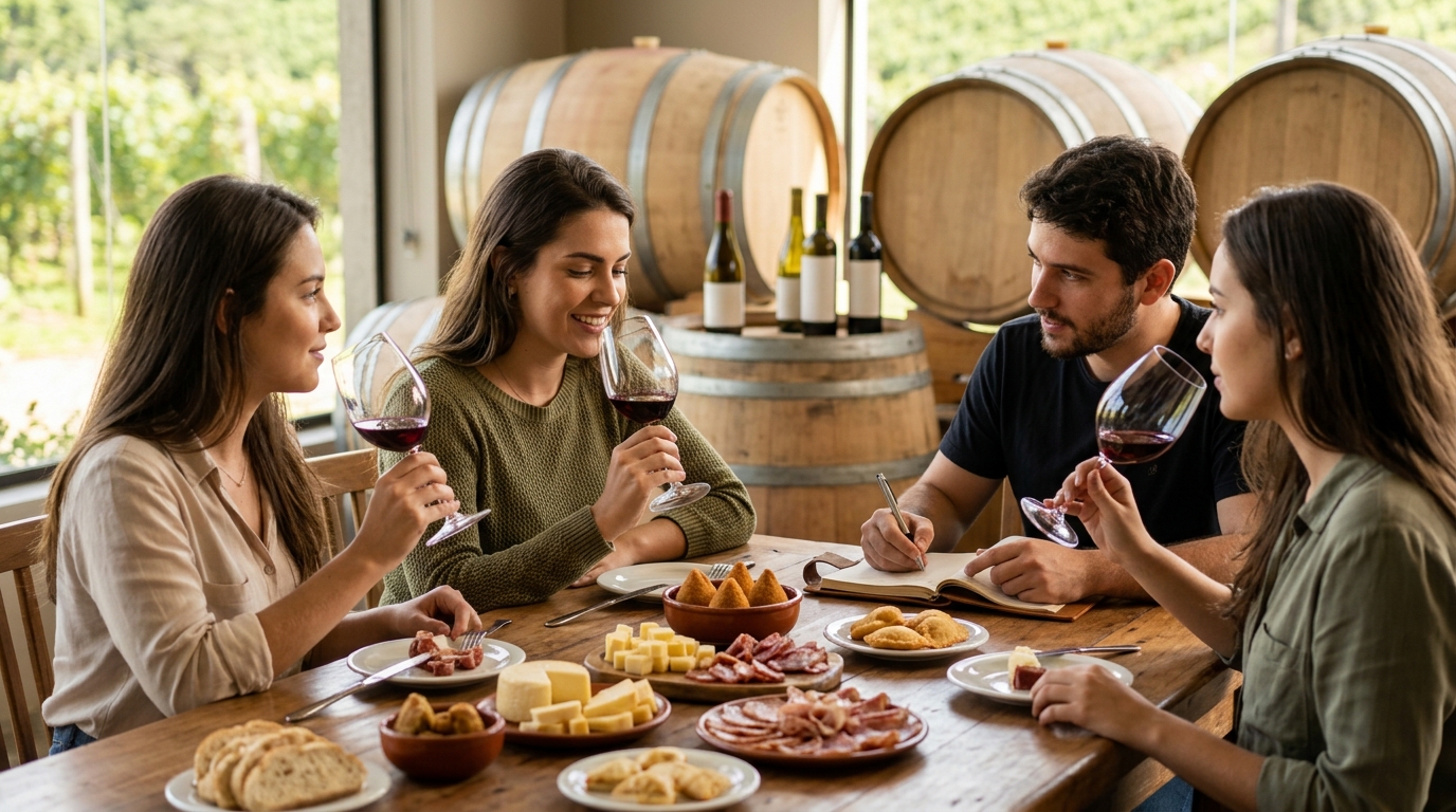 Ilustração: Desvendando os Sabores: O Que Esperar dos Vinhos Artesanais Brasileiros - Vinhos de Pequenos Produtores Brasileiros: Joias Escondidas para Iniciantes em 2026