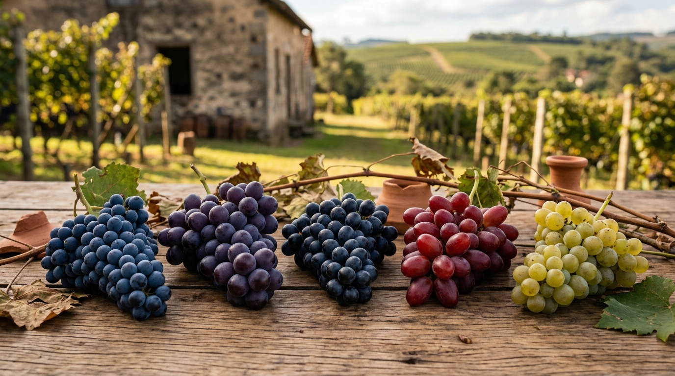Ilustração: Variedades de Uvas Emblemáticas da Serra Catarinense para Iniciantes - Vinhos da Serra Catarinense para Iniciantes: Guia Completo dos Terroirs de Altitude em 2026