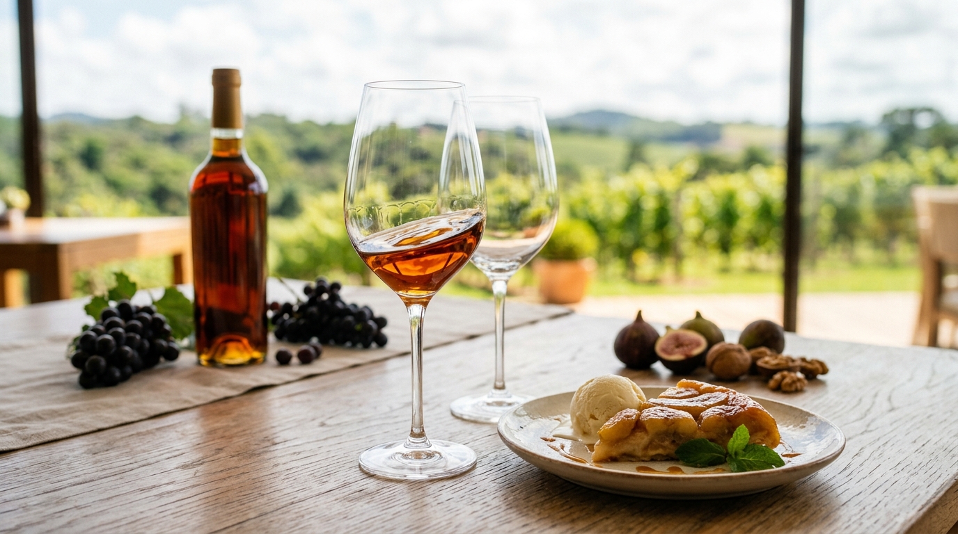 Imagem de capa: Vinhos de Sobremesa Brasileiros: Guia Completo para Iniciantes em Colheita Tardia e Fortificados 2026