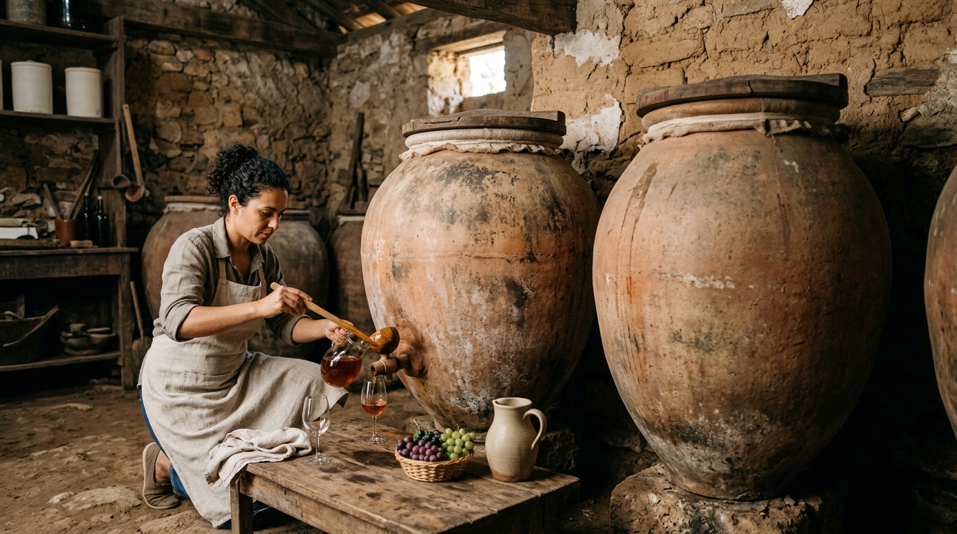 Ilustração: O que são Vinhos de Talha? A Tradição Milenar Revitalizada - Vinhos de Talha Brasileiros em 2026: A Tradição Milenar que Conquista Iniciantes