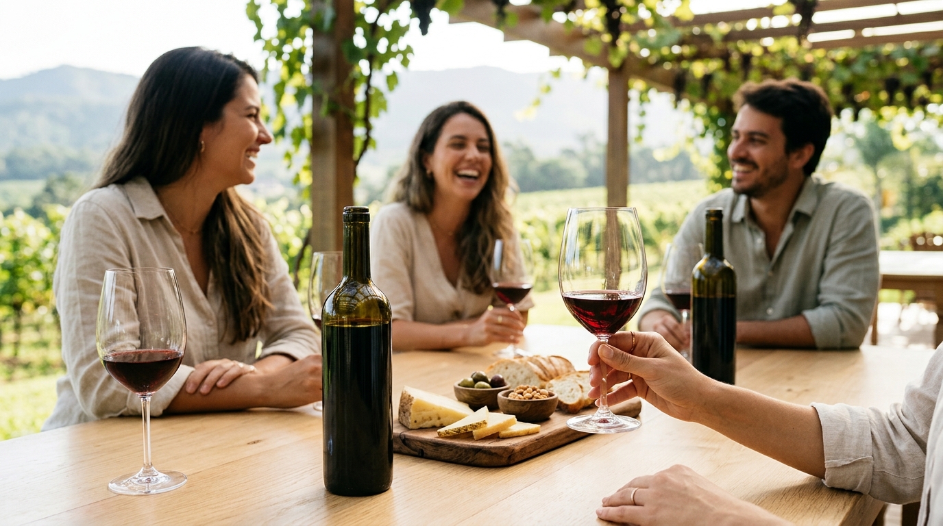 Imagem de capa: Vinhos Tintos Brasileiros para Iniciantes: Guia Essencial de Escolha e Harmonização em 2026