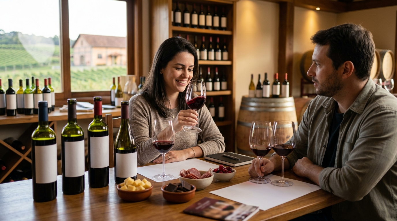 Ilustração: Por Que Explorar Vinhos Tintos Nacionais em 2026? - Vinhos Tintos Brasileiros para Iniciantes: Guia Essencial de Escolha e Harmonização em 2026