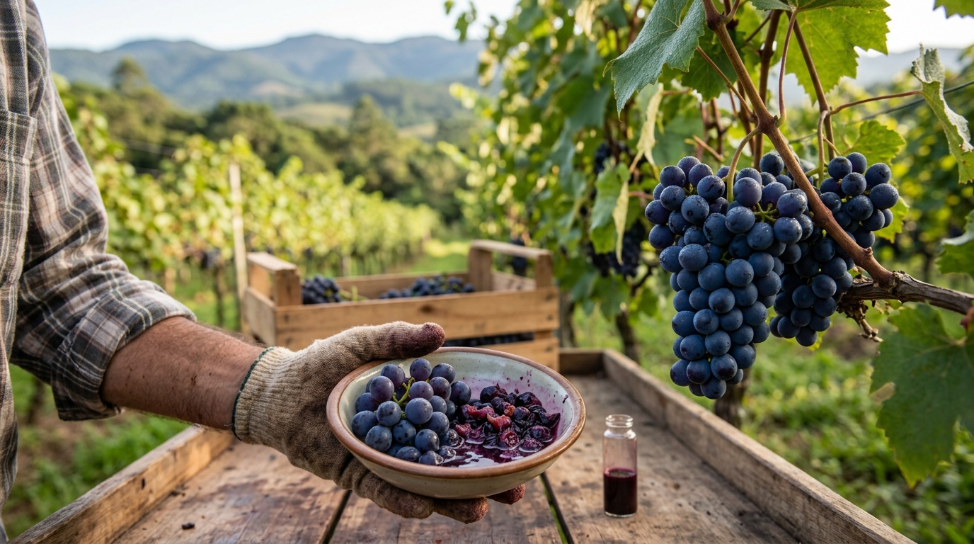 Ilustração: A Essência das Uvas Isabel e Niágara: Vinhos Brasileiros Acessíveis em 2026 - Vinhos com Uva Isabel e Niágara em 2026: O Guia Completo do Sabor Brasileiro para Iniciantes