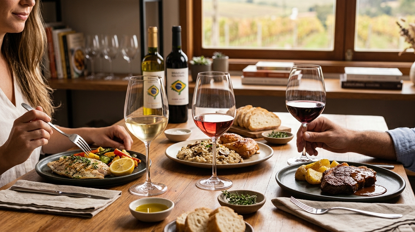 Ilustração: Harmonização Descomplicada: Combinando Vinhos Isabel e Niágara com a Culinária Brasileira - Vinhos com Uva Isabel e Niágara em 2026: O Guia Completo do Sabor Brasileiro para Iniciantes