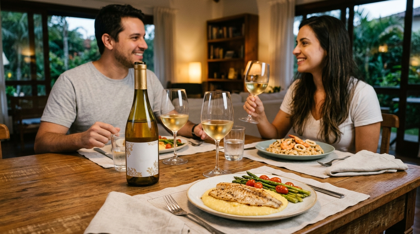 Ilustração: Como Harmonizar Vinho Viognier Brasileiro: Dicas Essenciais para Iniciantes - Viognier Brasileiro para Iniciantes: Guia Definitivo da Uva Branca Aromática em 2026