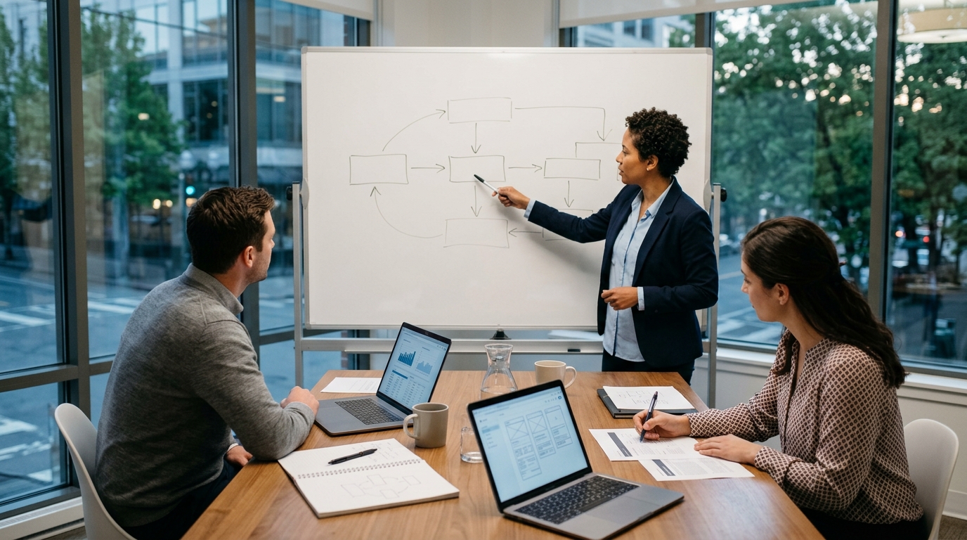 Ilustração: Planejando a Jornada de Onboarding Automatizada no Kommo - Como Automatizar o Onboarding de Clientes com Salesbot Kommo: Guia Completo para Retenção Pós-Venda