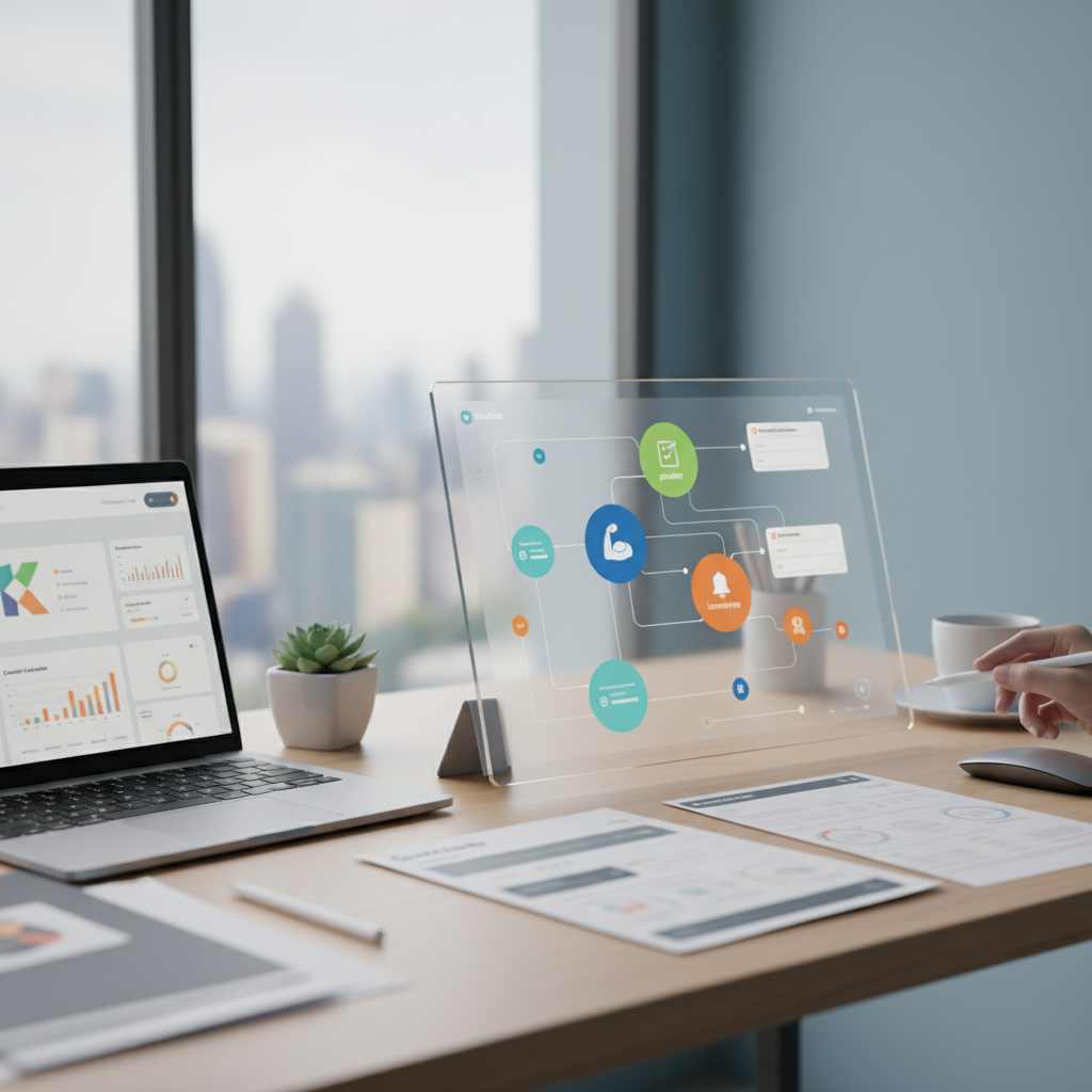 Ilustração: O Poder das Tarefas e Lembretes no Kommo CRM - Domine o Módulo de Tarefas e Lembretes no Kommo CRM: Guia Completo para Aumentar Sua Produtividade