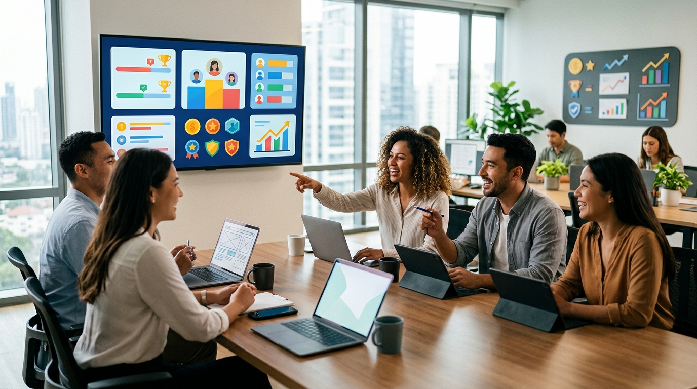 Ilustração: O Que é Gamificação de Vendas e Por Que Implementar no Kommo CRM? - Como Criar um Sistema de Gamificação de Vendas no Kommo CRM: Guia Completo para Motivar sua Equipe e Aumentar Resultados