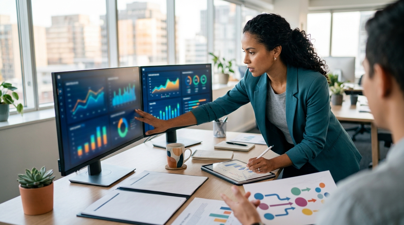 Ilustração: Interpretando os Relatórios: Transformando Dados em Ações Estratégicas - Como Gerar Relatórios de Produtividade de Vendas por Vendedor no Kommo CRM