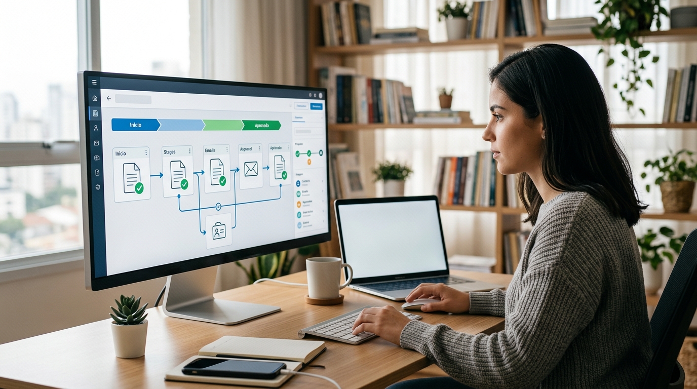 Ilustração: Automatizando o Fluxo de Documentos e Assinaturas - Como Gerenciar Documentos e Propostas no Kommo CRM: Guia Completo para Vendas Sem Papel