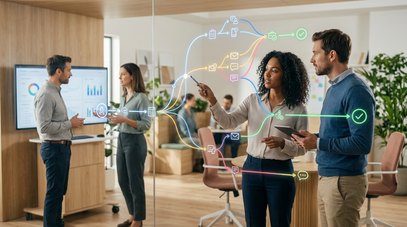 Ilustração: A Lógica por Trás de Múltiplos Pipelines: Por Que Seu Negócio Precisa Deles - Como Gerenciar Múltiplos Pipelines de Vendas no Kommo CRM: Guia Avançado para Negócios Complexos