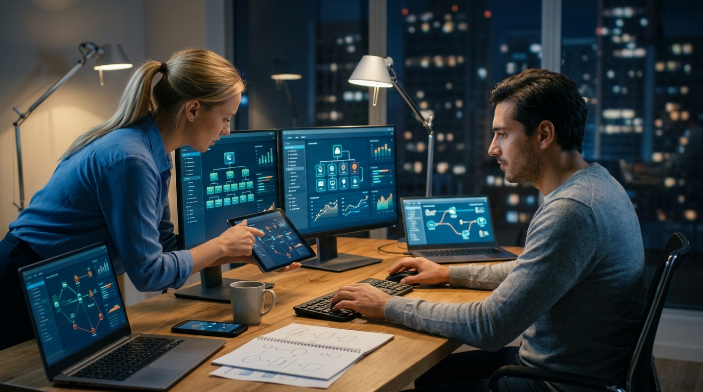 Ilustração: Automação Inteligente para Programas de Lealdade com Kommo CRM - Kommo CRM: Guia Completo para Gerenciar Programas de Fidelidade e Retenção de Clientes