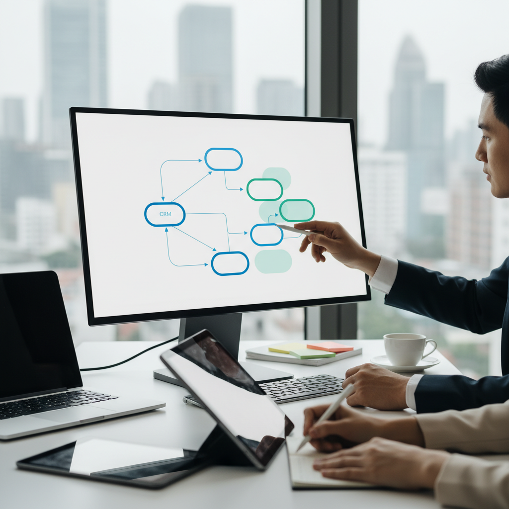 Ilustração: Configurando seu Kommo CRM para um Processo de Qualificação Robusto - Qualificação de Leads no Kommo CRM: Guia Passo a Passo para Vendas Eficazes
