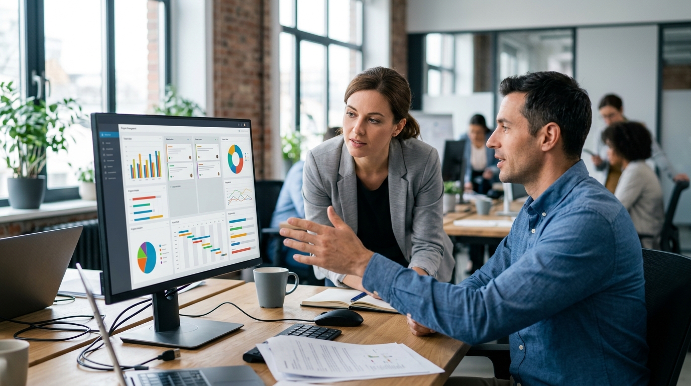 Ilustração: Desafios na Gestão de Projetos de Consultoria e Serviços - Kommo CRM para Consultoria e Serviços: Guia Completo da Captação à Entrega do Projeto