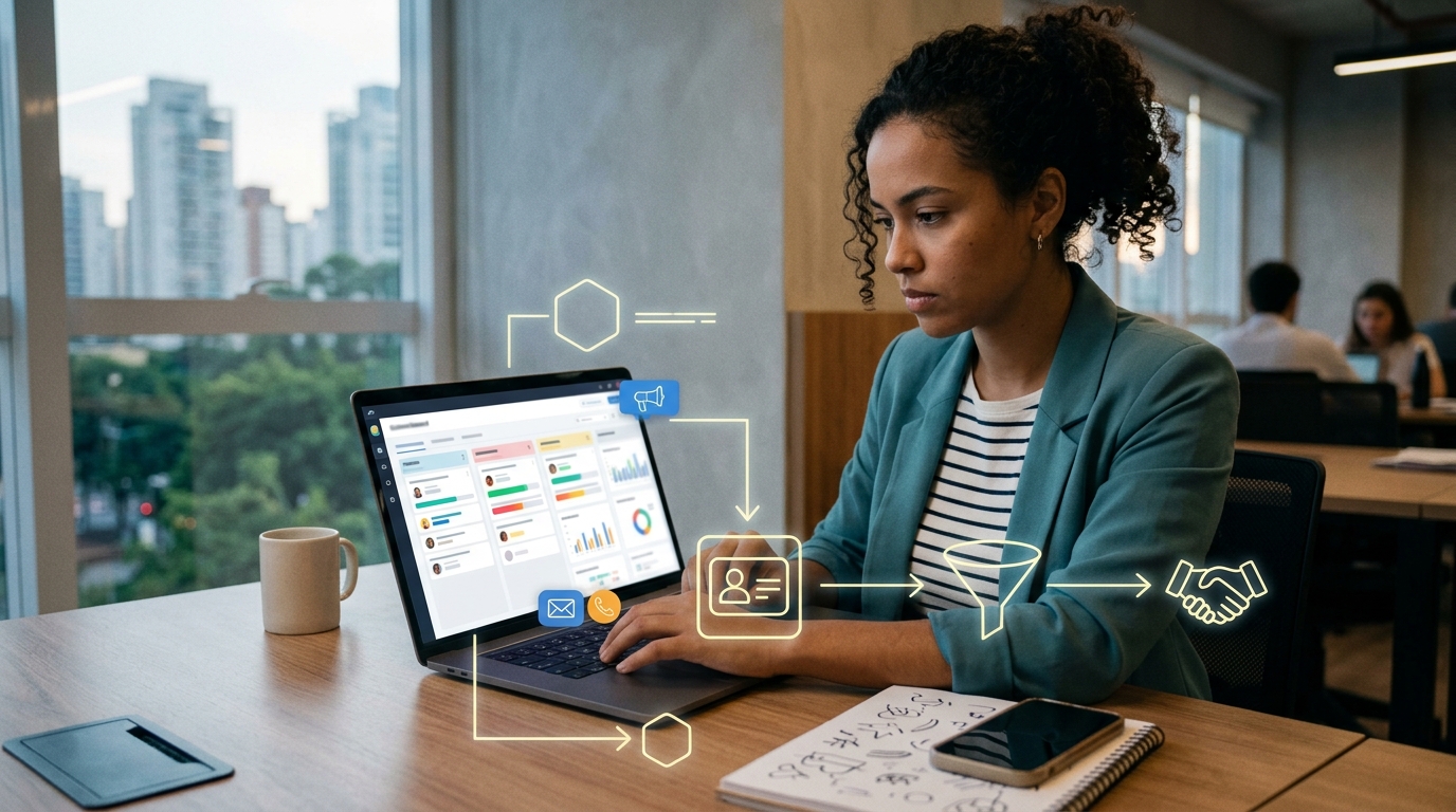 Ilustração: Guia Passo a Passo: Configurando Seu Salesbot Kommo para Instagram Ads - Salesbot Kommo: Qualifique Leads do Instagram Ads Automaticamente