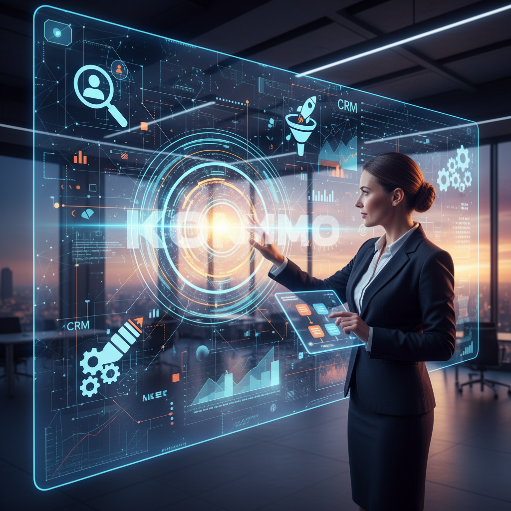 Ilustração: Desvendando o Potencial Máximo do Salesbot Kommo CRM - Kommo CRM Salesbot: Estratégias Avançadas para Automação de Nutrição de Leads e Vendas