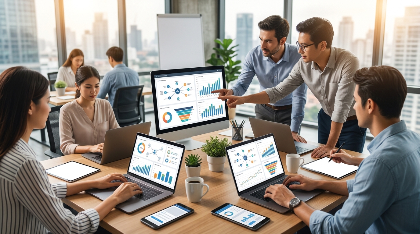 Ilustração: Otimizando Estratégias de Vendas por Região com Insights do Kommo - Como Configurar e Gerenciar Metas de Vendas por Território no Kommo CRM: Guia Avançado para Expansão