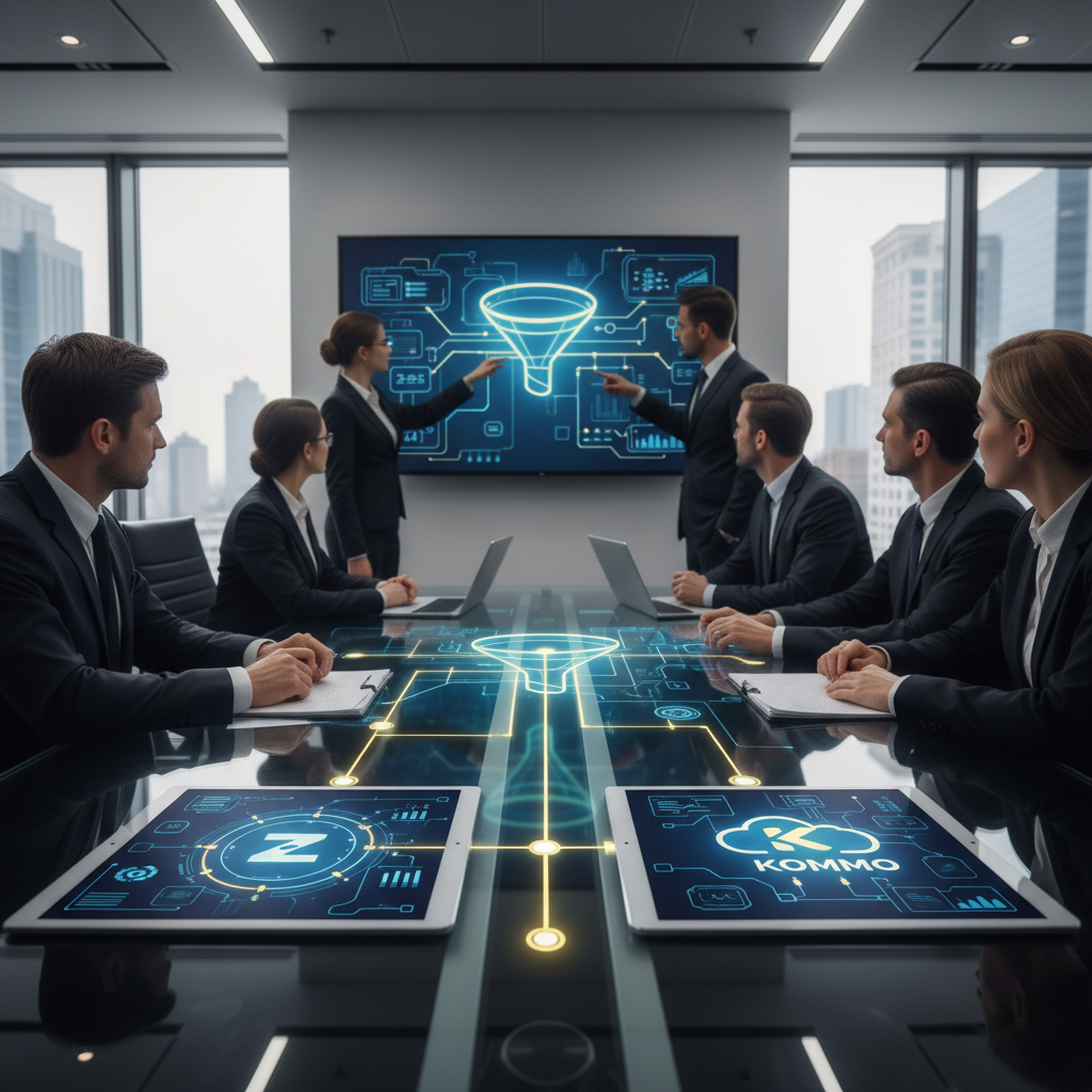 Ilustração: Como o Zapier Facilita a Automação no Kommo - Integração Kommo CRM com Zapier: Automação Inteligente para seu Negócio