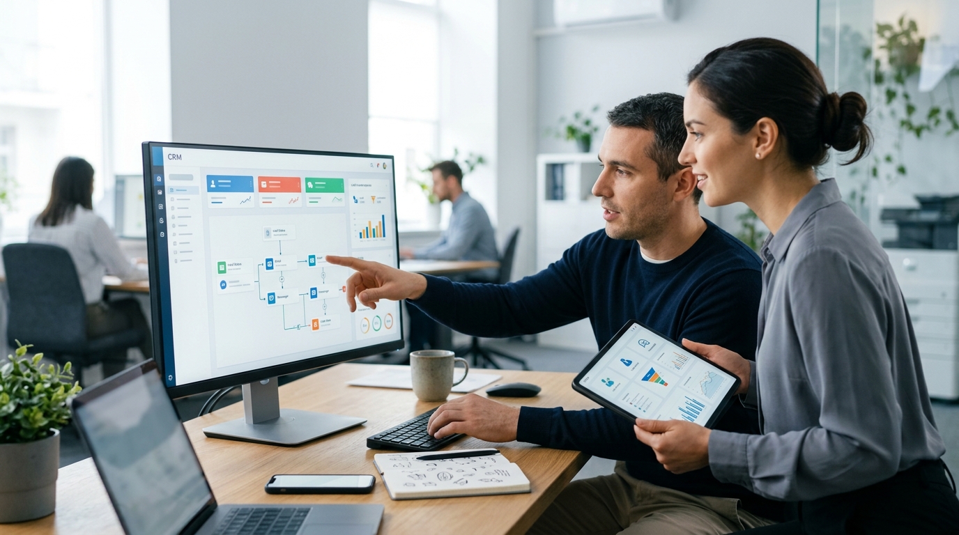 Ilustração: Automação de Campanhas com Kommo para o Dia dos Namorados - Kommo CRM para Campanhas de Dia dos Namorados: Automação para Vendas Românticas e Engajamento