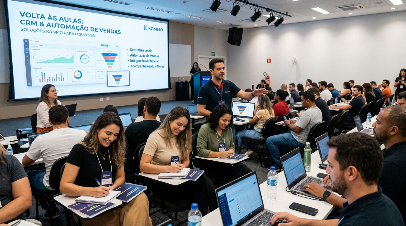 Ilustração: A Era Digital e o Volta às Aulas: Desafios e Oportunidades - Kommo CRM: Otimize Suas Campanhas de Volta às Aulas para Escolas e Cursos