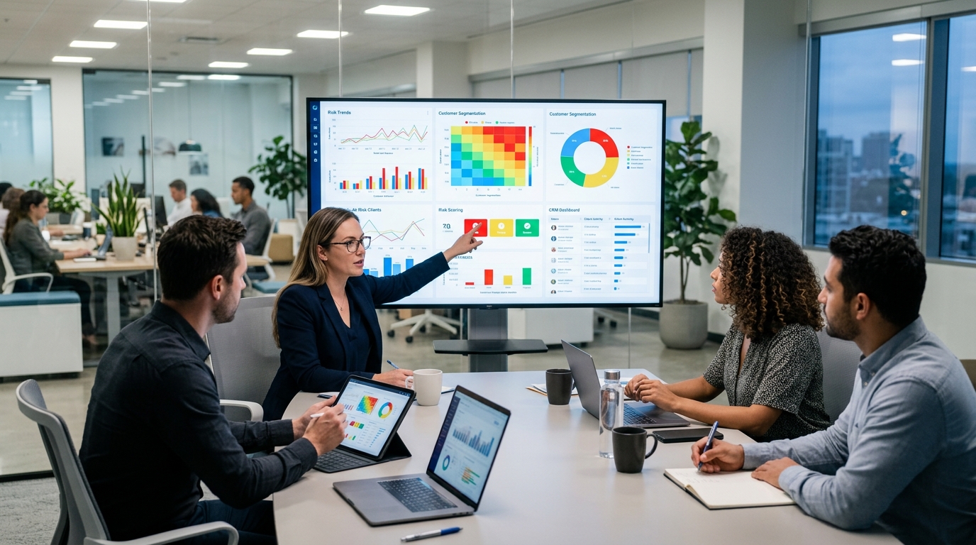Ilustração: Identificando Clientes em Risco com o Kommo CRM - Como o Kommo CRM Transforma a Retenção de Clientes e Previne o Churn