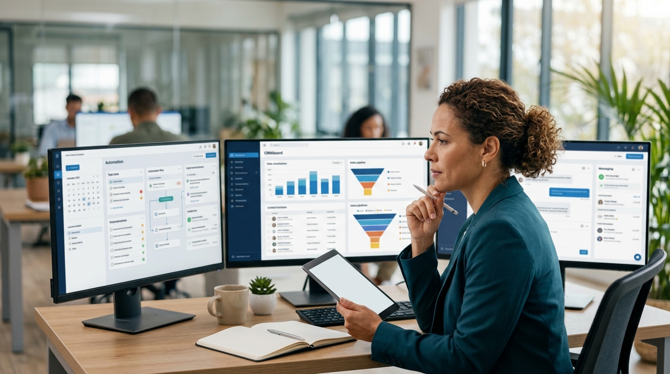 Ilustração: Qual Escolher? Cenários de Uso Ideais para Cada Plataforma - Kommo CRM vs ActiveCampaign: Qual a Melhor Plataforma para Automação de Marketing e Vendas?