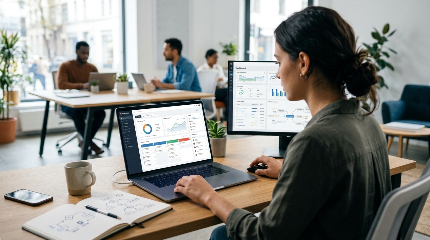 Ilustração: Qual CRM Escolher para sua Operação B2B em 2024? - Kommo CRM vs HubSpot CRM: Qual a Melhor Ferramenta para Automação de Vendas B2B em 2024?