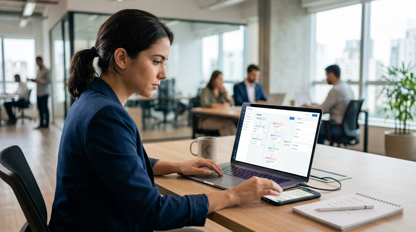 Ilustração: Configurando Seu Salesbot Kommo para Qualificação de Leads Frios - Como Usar Salesbot Kommo para Qualificar Leads Frios via WhatsApp: Guia Prático e Estratégias